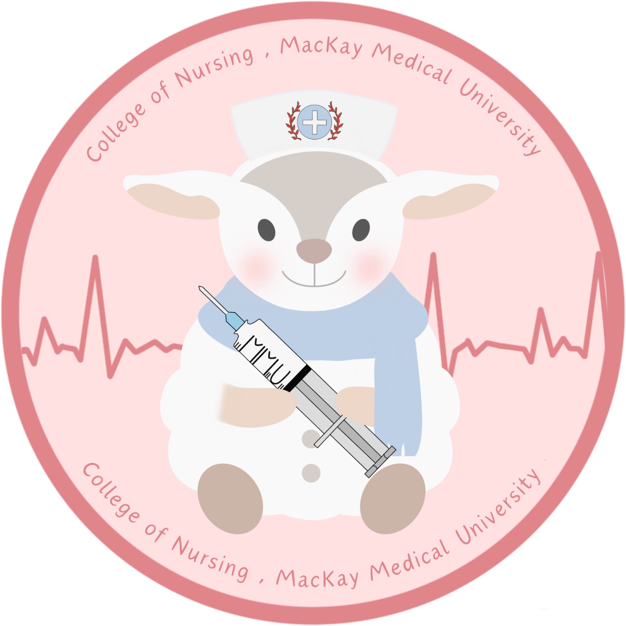 Emblem of the School of Nursing, Mackay Medical College: "Mackay Shepherd"